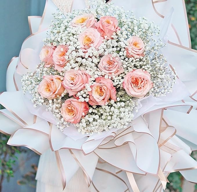 fondleadmiringly 20 sheetsFlower Wrapping Paper, Flower Shop Paper, Waterproof Wrapping Paper, semi Transparent Wrapping Paper