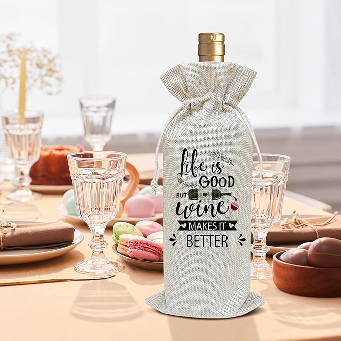 Funny Wine Bag, Birthday Gifts for Women Friends Bestie Coworker, Go Away Gifts Retirement Gifts Holiday Thanksgiving Christmas Party Favor Wine Bag Decoration Supplies /23