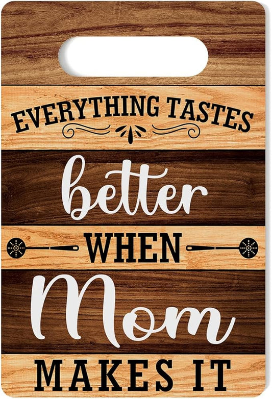 Farmhouse Kitchen Decor, Mother Gifts, Kitchen Signs Wall Decor, Everything Tastes Better When Grandma Makes It Wood Sign, Kitchen Gifts for Mom, Mother's Day Thank You Gifts 8 x 12 Inch