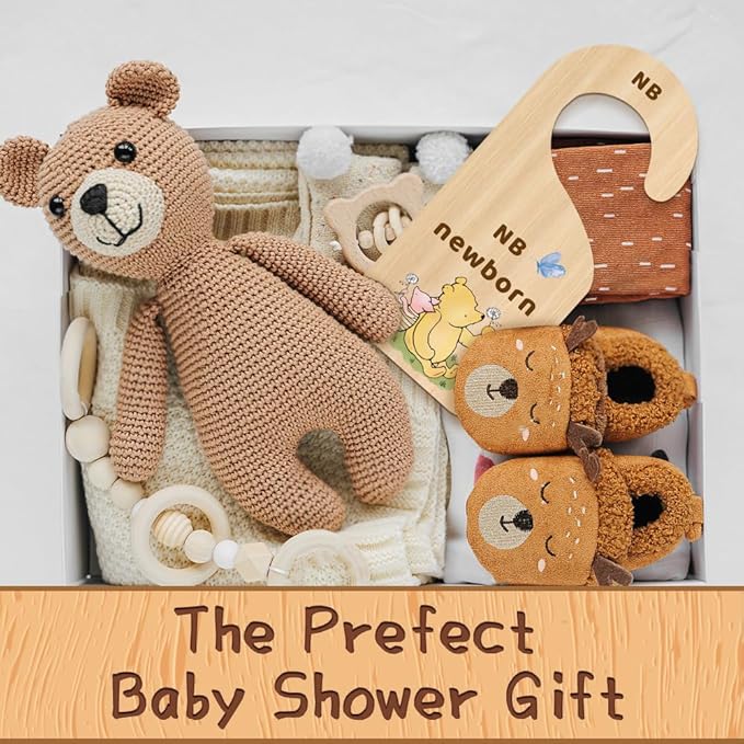 Classic Winnie Baby Closet Dividers, Pooh Bear Double Sided Baby Clothes Organizer for Baby Nursery Decor Wooden Hanger for Newborn Baby Stuff from 0-24+ Months - 8 Pcs