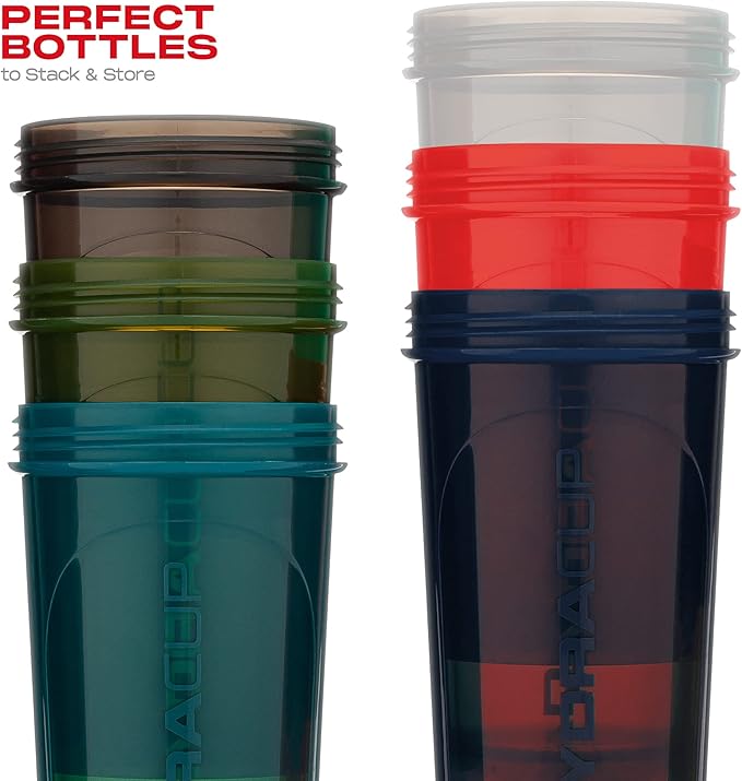 Hydra Cup OG [6 Pack] 28 oz Shaker Bottles for Protein Shakes, Shaker Cups with Ball Blender Whisk, BPA Free (Multicolor Set)