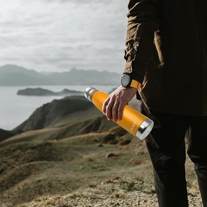 22oz Thermos for Hot and Cold Drinks, Coffee Thermos Water Bottle, Wide Mouth Thermal Cups- Leakproof Stainless Steel Insulated Thermos - Commute, Travel, and Picnic Friendly