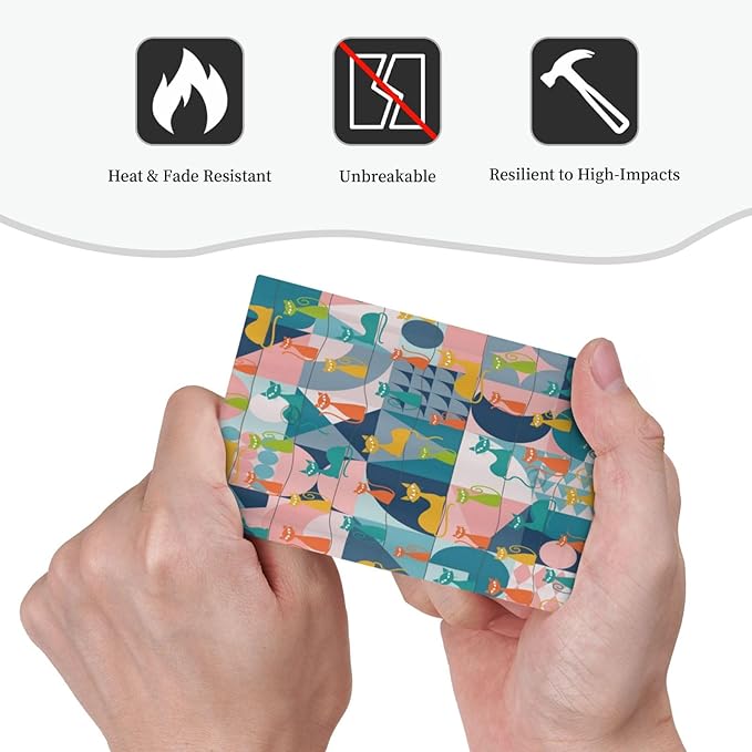 Mid Century Modern Atomic Cute Cats 1 Gang Light Switch Covers No Device Wall Plate Decorative Blank Switchplate Electrical Faceplate for Kidroom Nursery Bedroom Boyroom Decor