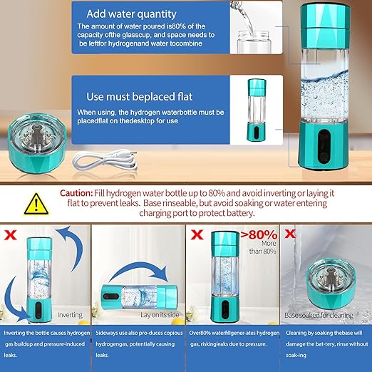 Hydrogen Water Bottle 2024, 5000-8000 PPB Quick Electrolysis, Hydrogen Water Bottle Generator for Home, Office, Travel, Daily Drinking, Gift for Love