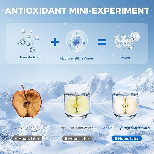 Hydrogen Water Bottle, 57OZ/1.5L Large Capacity Portable Hydrogen Water Bottle Generator,Hydrogen Water Generator with SPE/PEM Technology,for Outdoor sports/indoor fitness,Present for festival (gray)