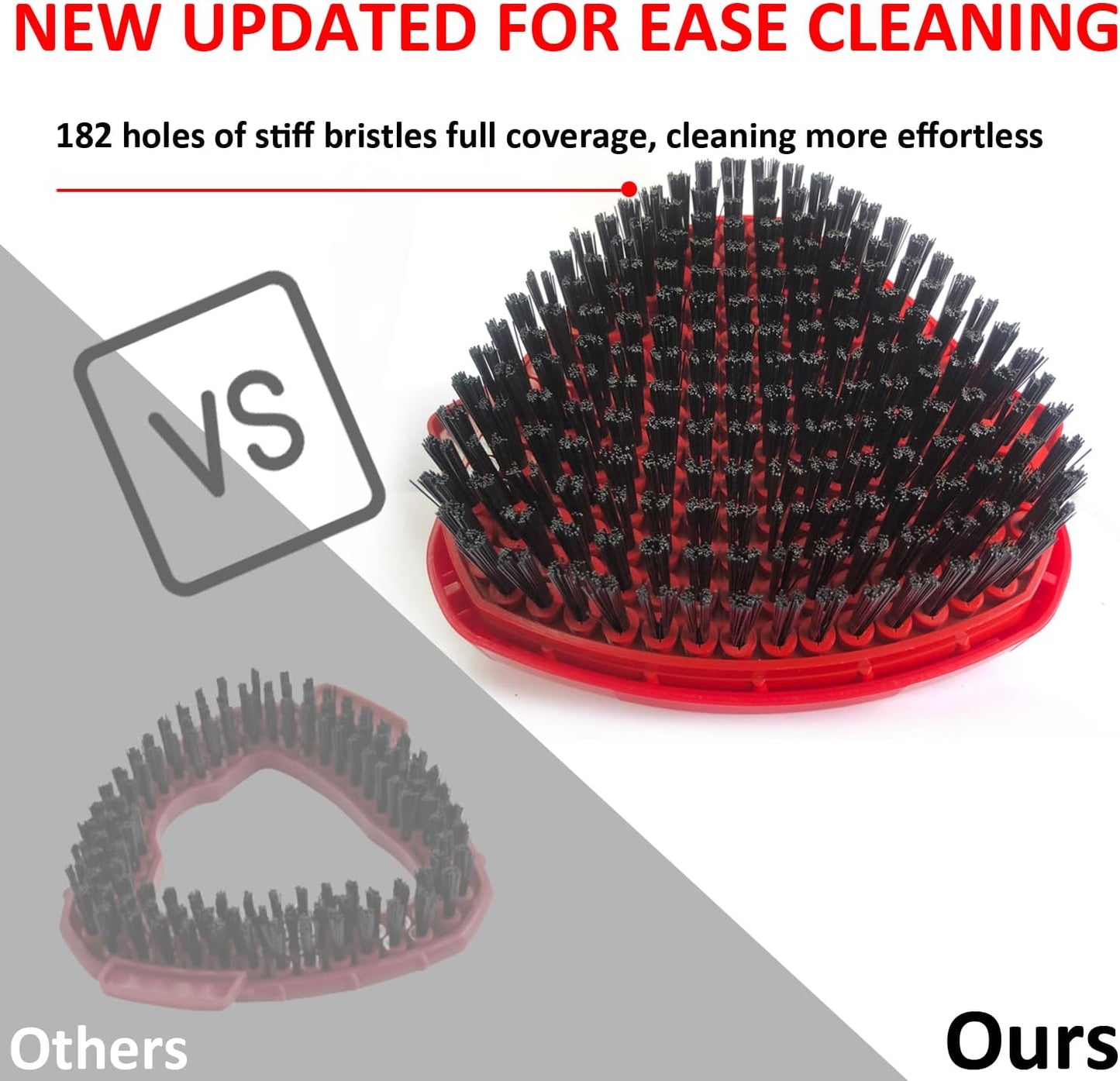 Spin Mop Scrub Brush Head Compatible with OCedar EasyWring 1 Tank System, Mop Scrubber Attachment, Upgraded Stiff Bristle Scrubbing Mop for Floor Cleaning