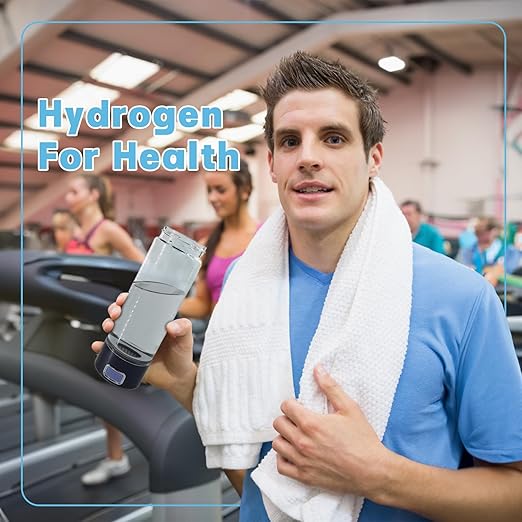 Hydrogen Water Bottle, Hydrogen Water Bottle Generator,Portable and Rechargeable Hydrogen Health Water Bottle,1800ppb Hydrogen Ionizer Water Bottle,for Home Office Travel,Purple