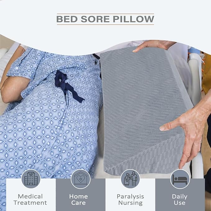 Body Wedge Pillow for Side Sleeping, Body Position Side Wedge Pillow, Back Positioning Elevation Pillow, Back Wedge Pillow for Side Sleepers, Wedge Pillows for After Surgery, Back Pain, Pregnancy