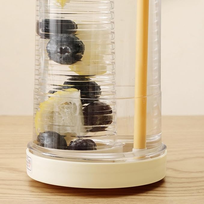 Keenso 700ml Drop Resistant Straw Water Bottle, PC Plastic Infuser Water Bottle with Leak Proof Seal, Large Capacity Straw Water Bottle Infuser Easy Hydration, for Outdoor Daily Sports