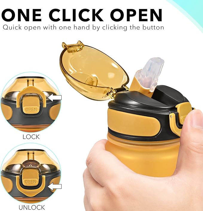 Enerbone 32 oz Drinking Water Bottle with Times to Drink and Straw, Motivational with Carrying Strap, Leakproof BPA & Toxic Free, Ensure You Drink Enough Water for Fitness Gym Outdoor