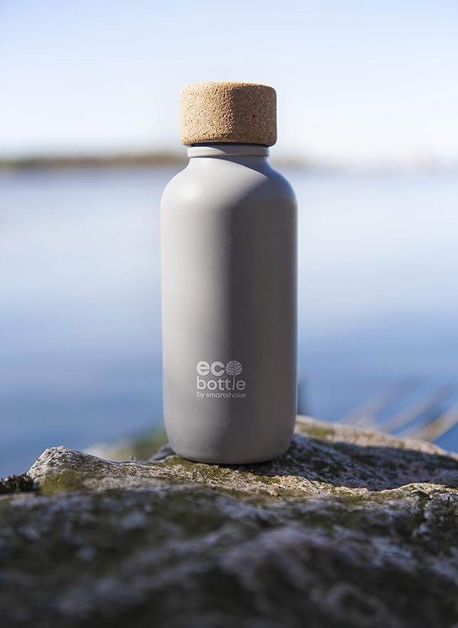 Smartshake EcoBottle 650 BPA Free Water Bottle – 22 oz Reusable Sports Eco Water Bottle Lightweight Leakproof Small Gym Flask Dishwasher Safe, Grey