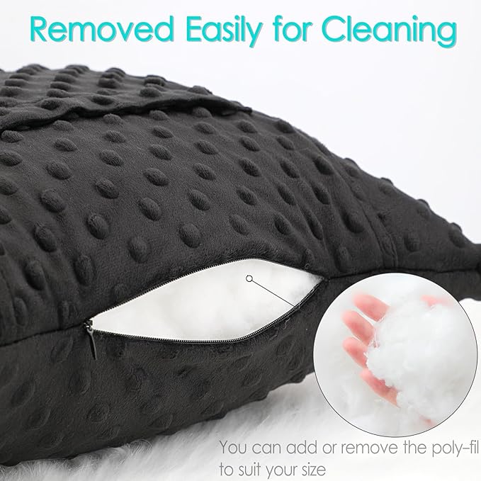 Star Hysterectomy Pillow Abdominal Recovery Pillows for C-Section Tummy Tuck Lumpectomy Myomectomy Belly Surgery Must Haves Shock Absorbing Cough Cushion Patients Gifts Minky Dot Black