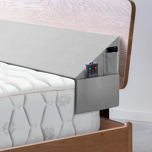 Full Size Pillow Wedge for Headboard Bed Wedge Pillow Gap Filller (0-8") High Density Foam Wedge Stoppers Triangle Foam Pillow Wedge Between Headboard Mattress