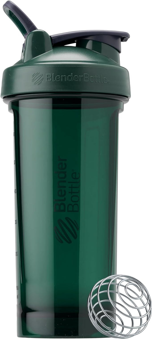 BlenderBottle Shaker Bottle Pro Series Perfect for Protein Shakes and Pre Workout, 28-Ounce, Full-Color Green