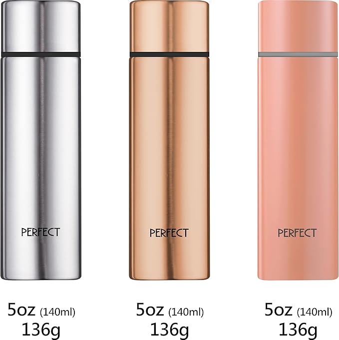 Pink Mini 5 OZ 316 Stainless Steel Vacuum Insulated Water Bottle, Double wall Keep Cold and Hot, Leak Proof, Suitable For Women, Kids & Girls to Carry in Bag