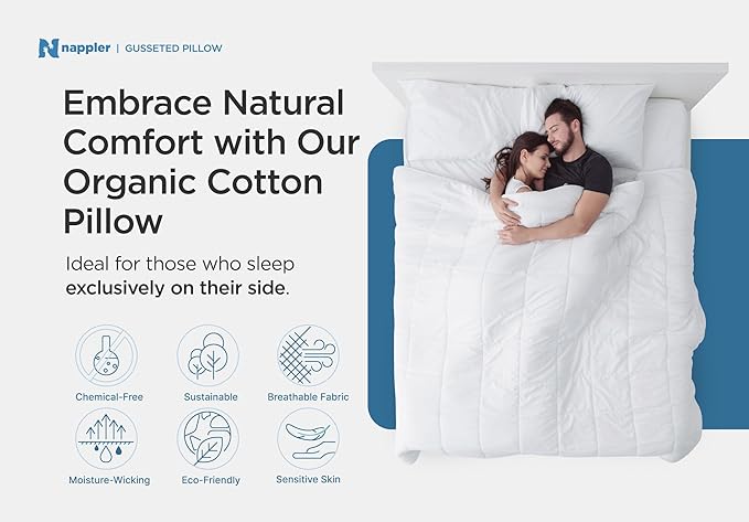 Side and Back Sleeper Pillow for Neck and Shoulder Pain Relief-Shredded Memory Foam Bed Pillow for Sleeping - 100% Adjustable Fill - Standard Size Set of 2 Washable Case. Extra Fill Included