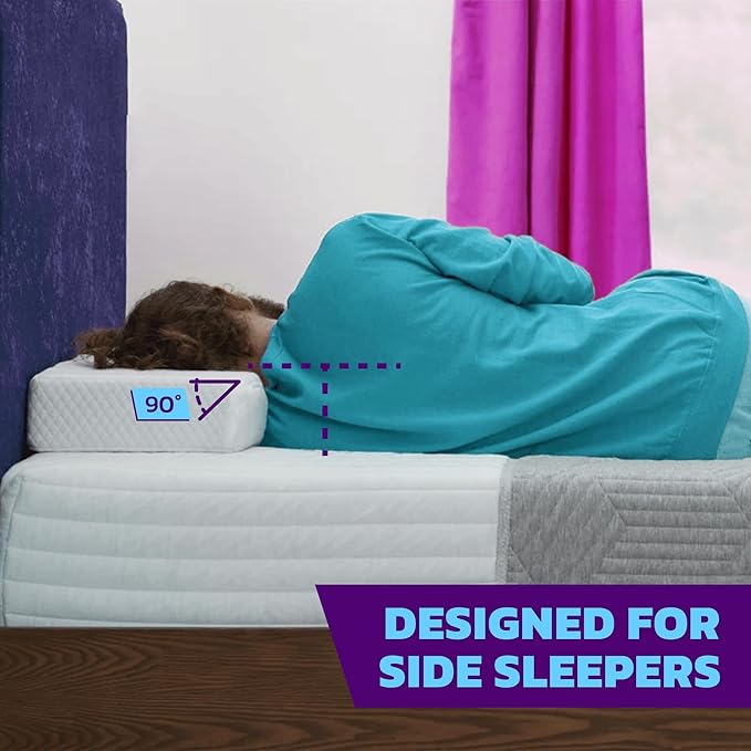 Cube Bed Pillows for Sleeping on Your Side, Cooling Memory Foam Pillow Support Head & Neck, Cervical Pillow, Thick Bed Pillow Designed to Align Your Head, Neck, and Spine