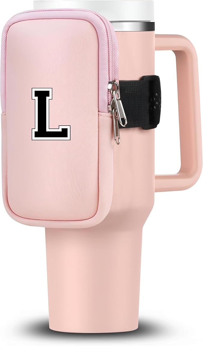 Mini Water Bottle Pouch for Stanley-Tumbler pouch with Zipper Pocket, Stanley pouch, Insulated Mug pouch, Tumbler carry holder pouch, Travel mug pouch | Waterproof