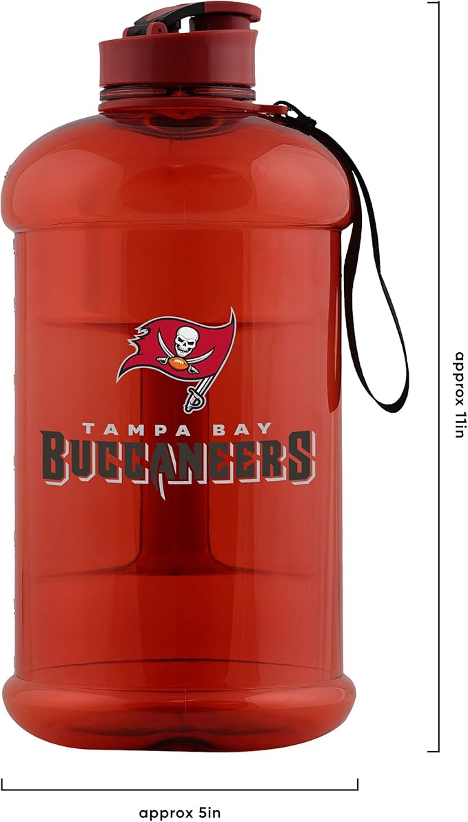 FOCO NFL Team Logo 2L Plastic Clear Large Sports Water Bottle