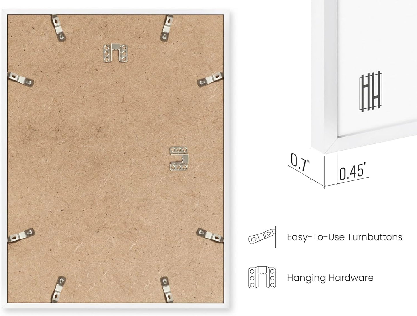 Haus and Hues 16x24 White Oak Wood Picture Frames Set of 15 - Premium Bulk Picture Frames 16x24 Bundle - Elegant Gallery Wall Frame Set for Posters, Art Display - Ideal for Wall Decor in Home & Office