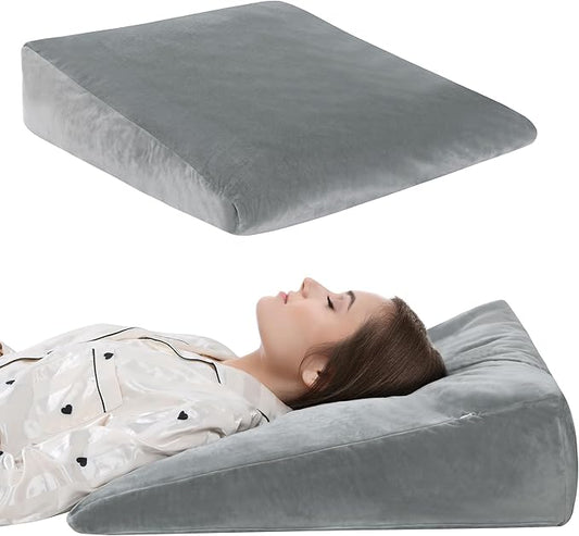 MABAZOO Adjustable Bed Wedge Pillow for Sleeping，Leg Elevation Pillow, Memory Foam Pillow for Post Surgery for Post, Back Support, Leg Elevation, Gerd Acid Reflux, Snoring