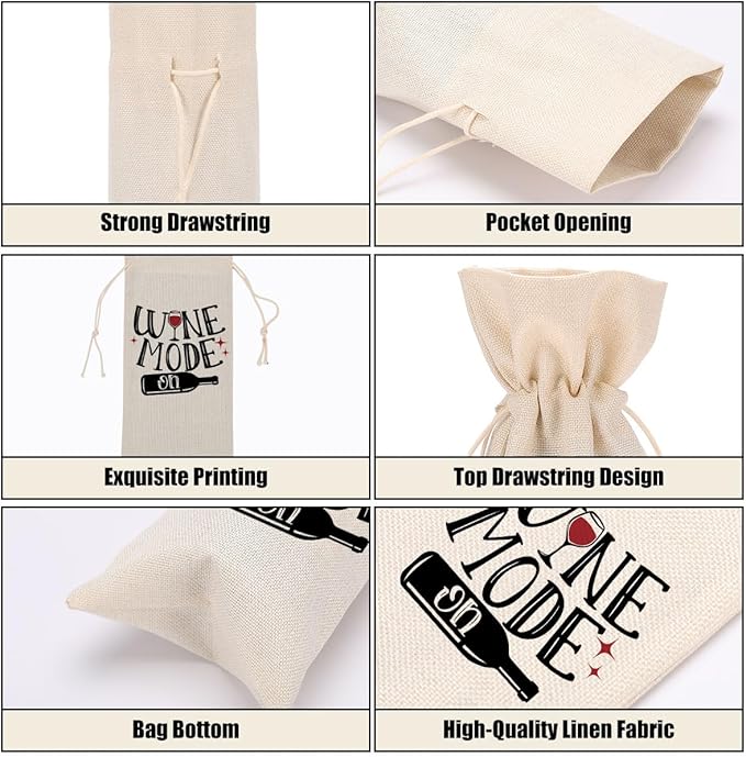 Funny Wine Quotes Wine Bag Wine Tasting Party Supplies for Wine Lovers Women Men Bride Aunt Friend Christmas Birthday Wedding Bachelorrette Party Wine Bags