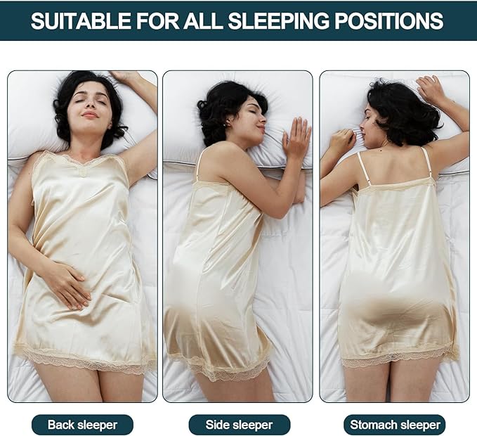 Natural Goose Down Pillows - Soft and Support Down Bed Pillow for Back, Side, Stomach Sleepers - 550 Fill Power, Standard (20" x 26")