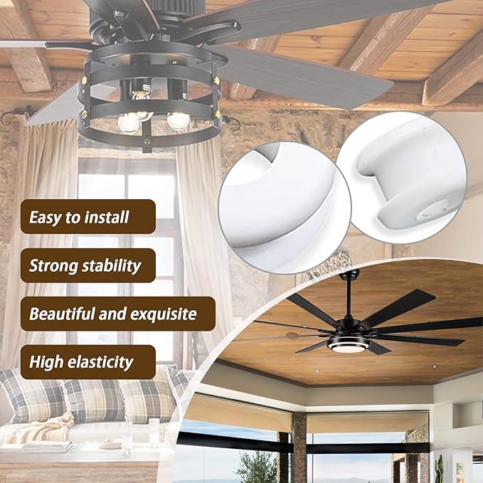 36PCS New Rubber Grommets In White Compatible With Hunter Vintage Discontinued Ceiling fans/Ceiling Fan Replacement Parts (36)