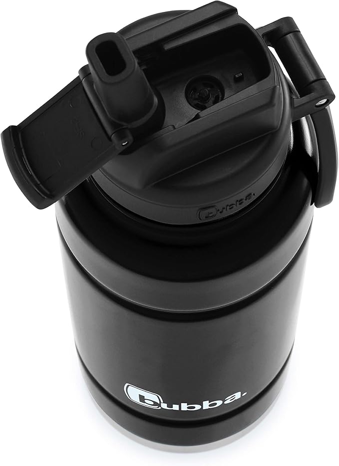 Bubba Trailblazer 40oz Vacuum-Insulated Stainless Steel Water Bottle with Straw & Carry Handle, Keeps Drinks Cold up to 24hrs, Great for Travel, Work, School, & More, Licorice