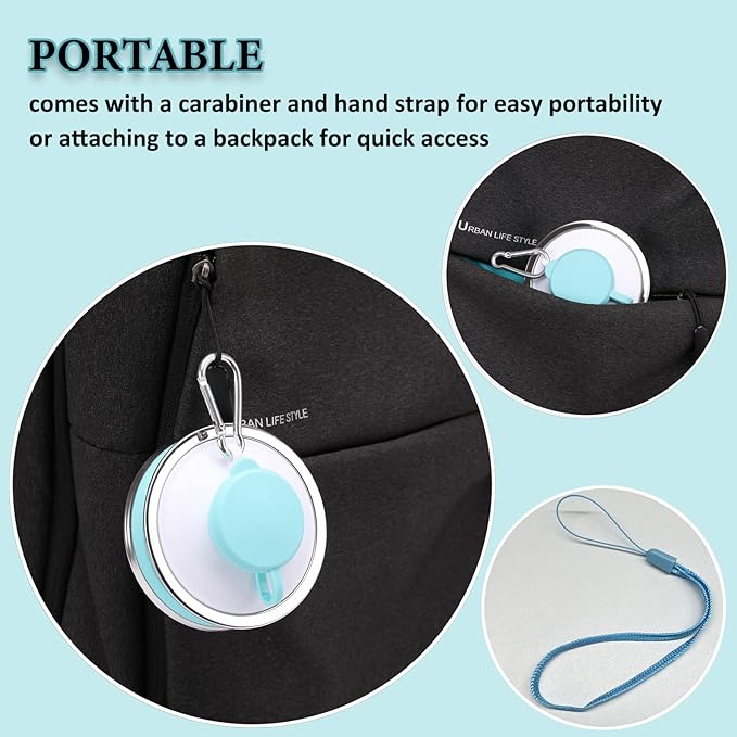 jessie Collapsible Water Bottles 17 oz Silicone Foldable Water Bottles Portable Travel Water Bottle with Buckle for Camping Hiking Sports Outdoor Gym Summer (Light green)