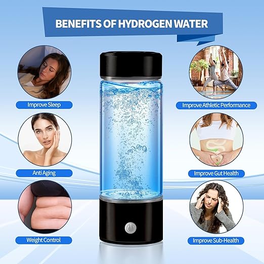 Hydrogen Water Bottle, Hydrogen Water Generator with PEM SPE Technology,Hydrogen Water for Home, Office, Daily Drinking