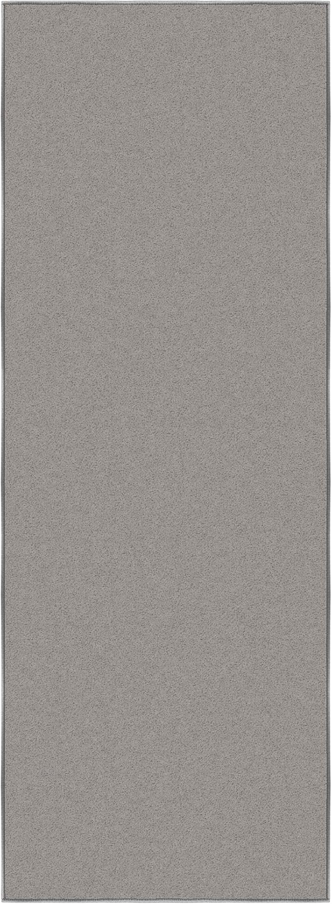 Machine Washable Modern Solid Design Non-Slip Rubberback 2x6 Traditional Runner Rug for Hallway, Kitchen, Bedroom, Living Room, 2'2" x 6', Gray