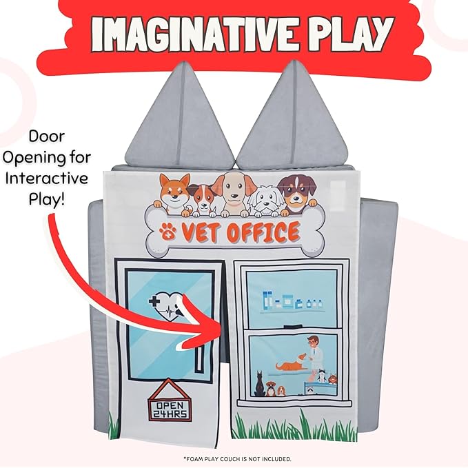 Play Panel for Childrens Foam Sofa Kids Couch (Vet Office)