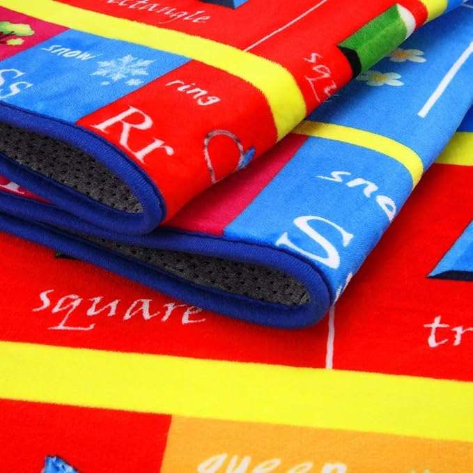 Kids Rug 5x7 Kids Room Rugs for Bedroom Carpet Kids Educational Rug Extra Large Soft Crawling Play Mat for Children Toddlers Classroom Playroom Alphabet Nursery Area Rug