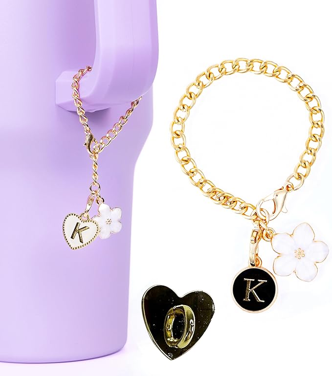 water bottle charms with keyring holder, water bottle decorations. Stanley Cup charms, Stanley cup accessories. Tumbler charms