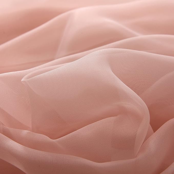 Canopy Bed Curtains for Queen Bed, Princess Bed Canopy for Girls Room, Canopy Bed Scarf Adults (Dust Pink)