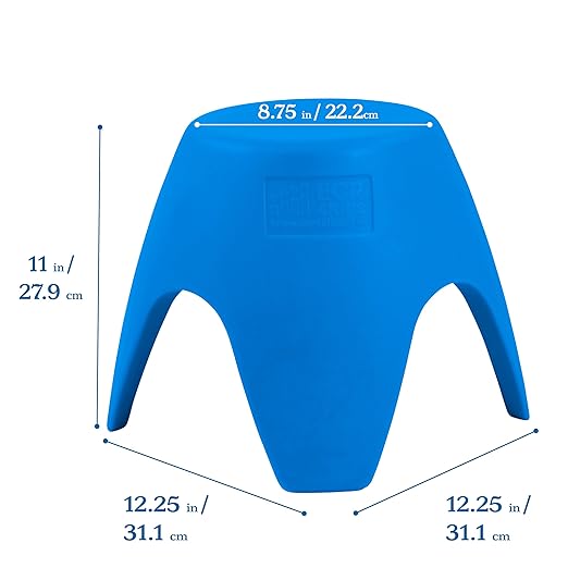 ECR4Kids Ayana Stool Set, Flexible Seating, Blue, 4-Pack