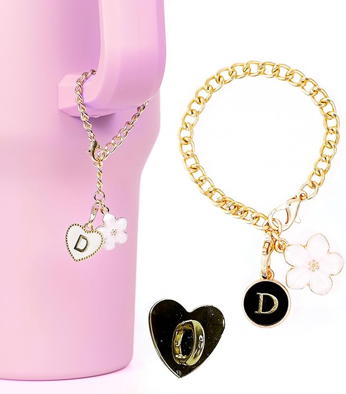 water bottle charms with keyring holder, water bottle decorations. Stanley Cup charms, Stanley cup accessories. Tumbler charms