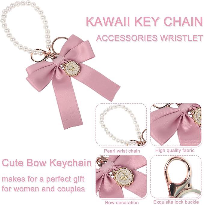 Stanley Cup Accessories Set- Water Bottle Handle Strap, Stanley Cup Protective Silicone Boot, Bow Design Stanley Charms for Stanley Cup 40oz /30 oz Tumbler (pink)