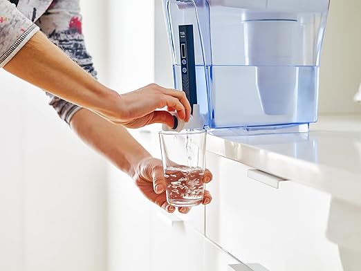 Culligan ZeroWater 20-Cup Ready-Pour 5-Stage Water Filter Dispenser with 5-Stage 0 TDS Water Filter – IAPMO Certified to Reduce Lead, Chromium, and PFOA/PFOS