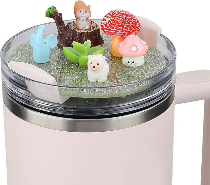 ADAH Charms Compatible with Stanley Cup Accessories,Charms for Stanley Cups H1.0&H2.0 Accessories 40oz with Silicone Straw Cover (F)