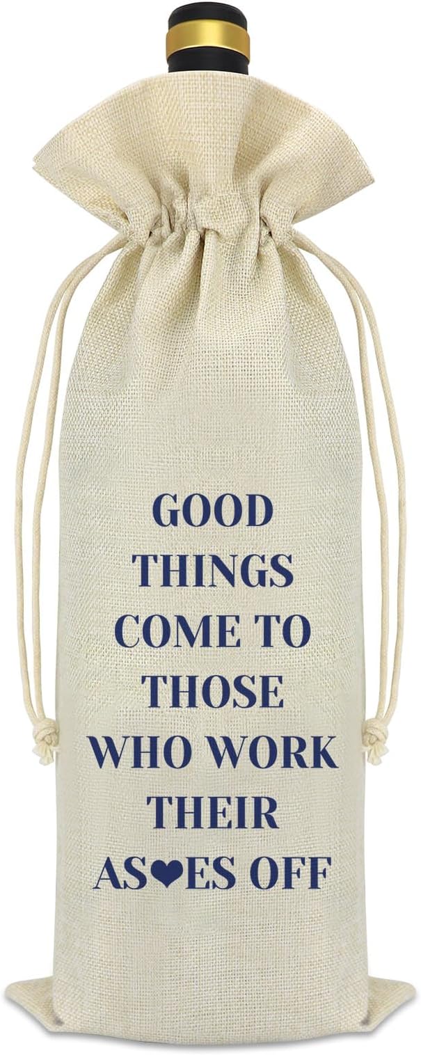 Inspirational Gift for Women Men Wine Bag Encouragement Gifts for Her Him Friends Coworker Christmas Birthday Graduation Gift for Daughter Son Sister Congratulations Gift Wine Bottle Bag Cover