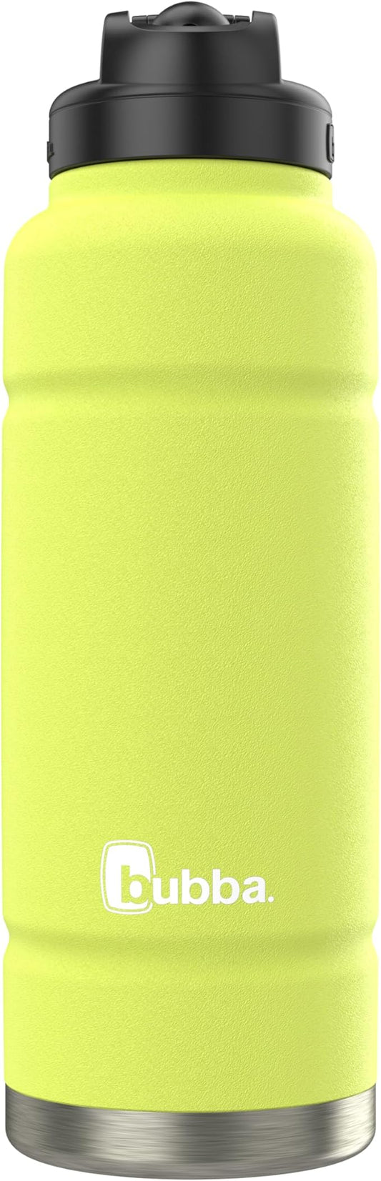 bubba Trailblazer Insulated Stainless Steel Water Bottle with Straw Lid, 40oz, Limelight Powder Coat
