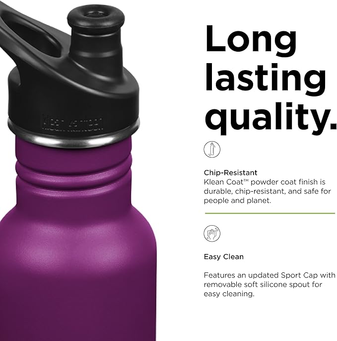 Klean Kanteen Classic Narrow 18oz (w/Sport Cap) Purple Potion