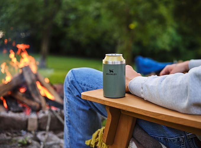 STANLEY Everyday Can Cooler Cup 10 oz | Steel Drink Holder for Beer, Seltzers, Soda, and Energy Drinks| Hold-Tight Tabs | Dishwasher Safe | Doubles as Tumbler