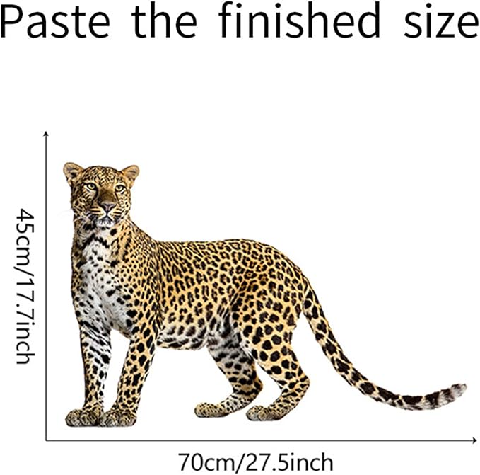 Lifelike Cheetah Wall Decal 3D Animals Wall Sticker Safari Wall Decor for Nursery Kid'sroom School Classroom Livingroom Bedroom Bathroom Decoration (Lifelike Cheetah 2)