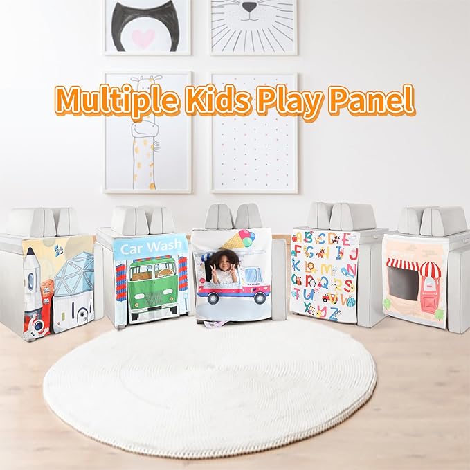 Play Panels for Kids Foam Play Couch, Car Wash