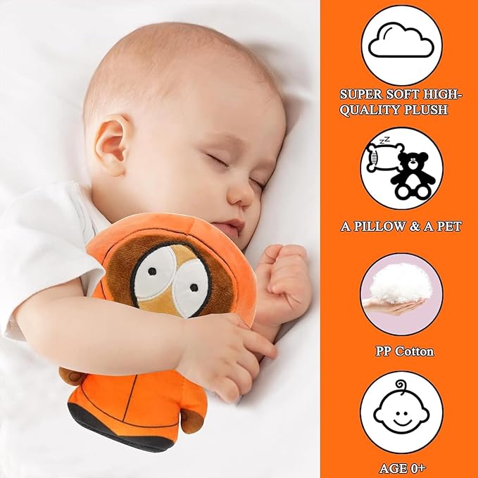 SP Anime Plush Toys, 8'' Kyle Cartman Kenny Butters Soft Plush Doll Cute Plush Pillow Stuffed Animals Toy Birthday Gifts for Children Adults and Fans（Kenny）