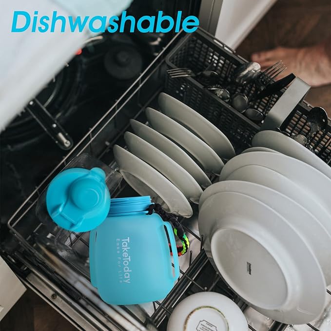 Collapsible Water Bottles 40 OZ Gallon Motivational Water Jug with Straw 1.2L Silicone Sports Water Bottle with Time Marker, Leakproof Large Water Bottle for Yoga Camping Outdoors