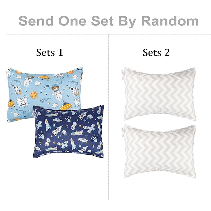 ALVABABY Toddler Pillowcases Fit 13x 18,14x 19 Kids Pillow Cotton Baby Pillow Cover Envelope Pillow Cover for Boys Girls